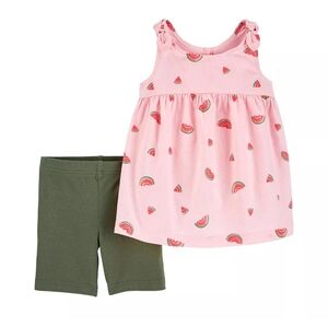 Toddler Girl Carter's 2-Piece Watermelon Tank & Bike Short Set